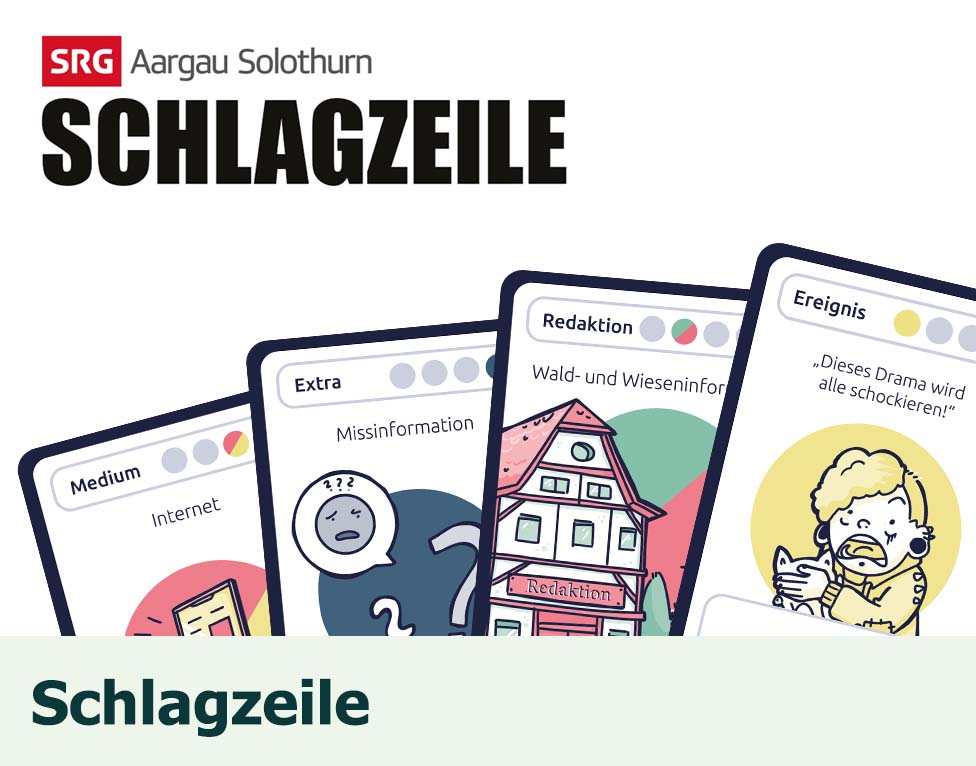Schlagzeile: An analogue card game as a gift for members and fans of SRG Aargau Solothurn.